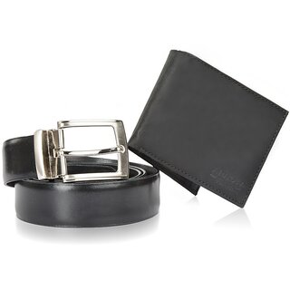                       ATTITUDE Men's Belt + Wallet Combo                                              