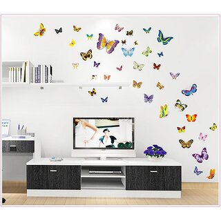 Ay1045 Multicolour Butterfly Wall Sticker Jaamso Royals