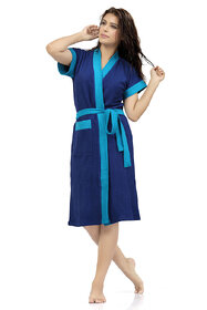 Imported Double Shaded Cotton Bathrobes (Royal Sky)