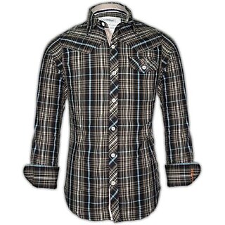                       Blacksoul Men Checkered Casual Shirt red in color full sleeves                                              