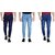 Ragzo Men's Slim Fit Multicolor Jeans (Pack of 3)