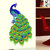 Wall Dreams Vinyle Multicolor Magestic Peacock In Vibrant Colors Wall Stickers (60cmX90cm)