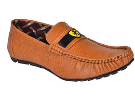 Messi Men's Casual Brown Leather Shoes