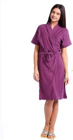 Imported Cotton Bathrobe (Purple)