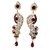 Traditional Golden  maroon Drop earrings for women  girls by shrungarika ( E-349 )