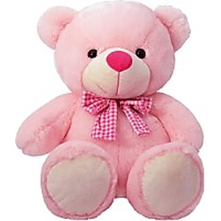 Dimpy Bear with Check Bow - 70 cm