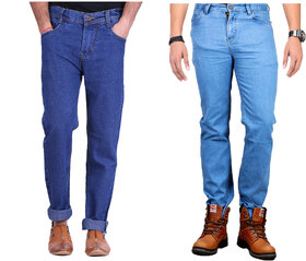 Kaasan Men's Stretchable Regular Fit Beige Jeans