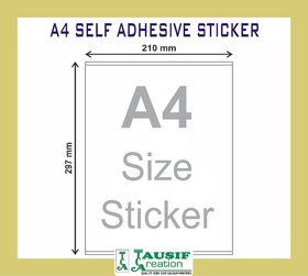 A4 Self Adhesive Sticker Paper For Poster / Label / Wall Notice / Shipment Pack