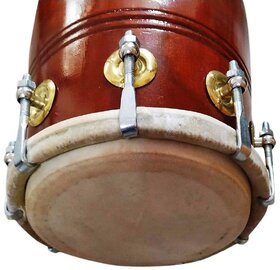 dholak with nut bolt made by best mango wood and use hand made pudi