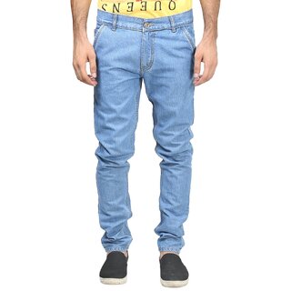Men's Regular Fit Sky Blue Jeans