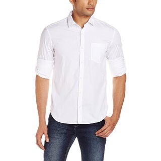 White Men's Casual Shirt
