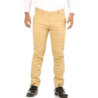 Flat-front Trousers Men, Khaki