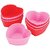 SILICONE HEART SHAPE BAKEWARE CAKE, MUFFINS TART AND CUP CAKE MOULDS - SET OF 6PCS