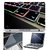 FineArts Laptop Skin 15.6 Inch With Key Guard & Screen Protector - Keyboard Color Led