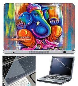 FineArts Laptop Skin 15.6 Inch With Key Guard & Screen Protector -Lord Ganesha