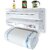 Shopper52 Triple Paper Dispenser Tri wrap, Foil Paper, Cling Cutter, Kitchen Tool