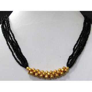                       Multi Line Golden Ball Mangalsutra Necklace                                              