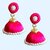 Pink Silk Thread Jhumkas For Women