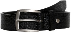 FEDRIGO Black Pure Leather Belts For Men's