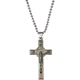 Men Style Best Collection Christ Crucifix Christian Cross  Silver  Stainless Steel  Cross Pendent