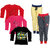 IndiWeaves Girls Combo Pack 5 (Pack of 3 Full Sleeves T-Shirts and 2 Lowers/Track Pant )Multicolor