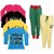 IndiWeaves Girls Combo Pack 6 (Pack of 4 Full Sleeves T-Shirts and 2 Lowers/Track Pant )Multicolor