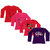 Indistar Girls Cotton Full Sleeves Printed T-Shirt (Pack of 4)_Red::Red::Red::Purple_Size: 6-7 Year