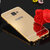Samsung Galaxy J7 Prime Metal Bumper Acrylic Mirror Back Case Cover - Gold