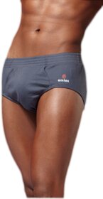 Omtex Sports Brief - Cricket Special Sports Brief With Inner Pocket - Grey - L