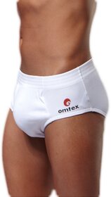 Omtex Sports Brief - Cricket Special Sports Brief With Inner Pocket - White - L