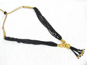 Golden Ball Mangalsutra Necklace by Shree Mauli Creation