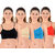 Chileelife Non-Padded Sports Bra Combo (Black, Beige, Blue, Red, Pack Of 4)