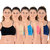 Chileelife Non-Padded Sports Bra Combo (Black, Beige, Blue, Blue, Pink, Pack Of 5)