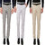 GWALIOR PACK OF 3 SLIM FIT FORMAL TROUSERS (LIGHT GREY, WHITE  BEIGE)