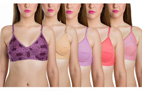 ChileeLife Multicolor Self Design Bras