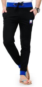 FeelBlue Men's Cotton Track Pant (Royal Black)