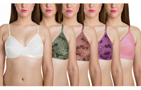 ChileeLife Multicolor Self Design Bras
