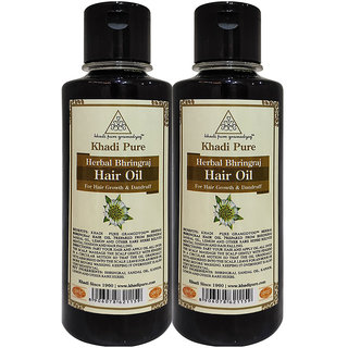 Khadi Pure Herbal Bhringraj Hair Oil - 210ml (Set of 2)