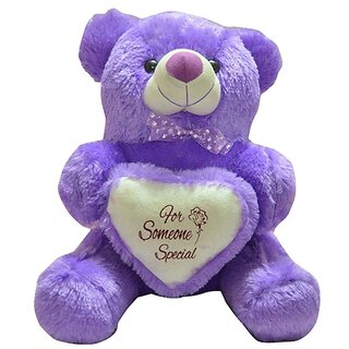                       Online Cake Purple Soft Teddy Bear                                              