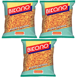 Bikano Aloo Lachcha Namkeen 450 gm (Pack of 3)