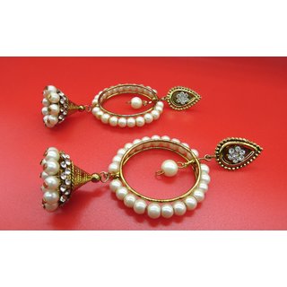 Circle Pearl Jhumki Earring Circle Pearl Jhumki Earring