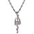 Men Style Silver shiva trishul with cobra Chain Pendant