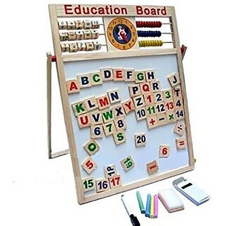 Imaginative Arts 2 in 1 Magnetic Drawing Board with Alphabets  Numbers(Multicolor)