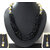 Fancy Black Multi lines pearl necklace set