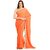 Bhuwal Fashion Orange Chiffon Lace Saree With Blouse