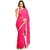 Bhuwal Fashion Pink Chiffon Lace Saree With Blouse