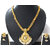Nice Golden white ghungaru pendant necklace set