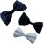 Wholesome Deal White Black And Navy Blue Colour Neck Bow Tie (Pack of Three)