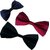 Wholesome Deal Maroon Black And Navy Blue Colour Neck Bow Tie (Pack of Three)