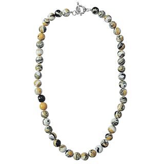                       Mosaic Multi Color 18 Inch Round Beads Bold Necklace                                              